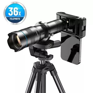 لنز موبایل با سهپایه عکاسی مدل اپکسل APEXEL 36XCR50