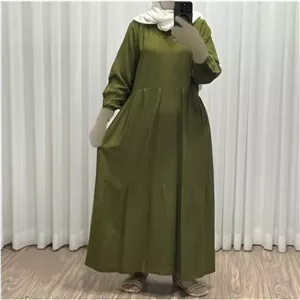 پیراهن ساحلی زنانه مدل آیدا نخی فری سایز با کمربند
