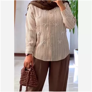 مانتو تابستانی مروارید دوزی پاپیون 