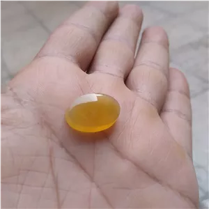 عقیق یمنی درجه یک زرد یمنی بارنگ طبیعی خوشرنگ بدون بهسازی