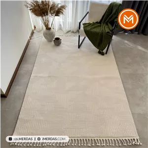 فرش ایکیا اختصاصی کد 42308 زمینه کرم