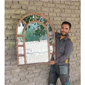 آینه پنجره ای چوبی قدی 80 در ارتفاع 95 