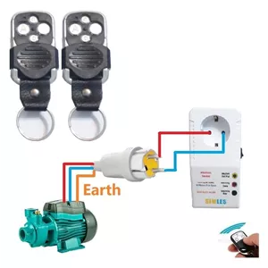 پریز ریموت دار (پریز ریموتی پمپ آب ساختمان و ... + 2 ریموت ) PN1483