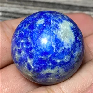 گوی سنگ لاجورد طبیعی بسیار زیبا کد7590