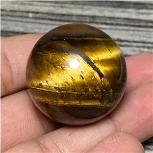 گوی سنگ طبیعی چشم ببر زیبا و خاص کد7593