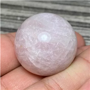 گوی سنگ رز کوارتز طبیعی کد7588