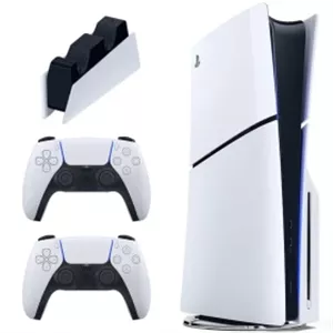کنسول بازی سونی استاندارد PS5 Slim + یک دسته اضافه + پایه شارژر