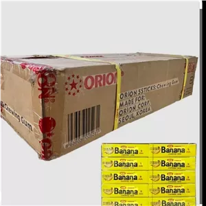 آدامس موزی اوریون کره ایی اصل عمده کارتن 