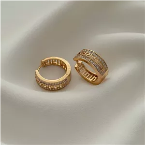 گوشواره زنانه نگین دار ورساچه ژوپینگ کد 3429