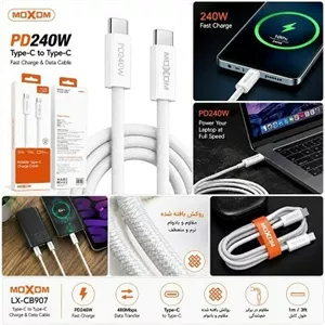 کابل شارژ Moxom CB907 تایپ C به تایپ C