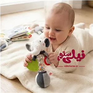 جغجغه نوزاد طرح دمبل فیل برند بیبی فان Baby fun