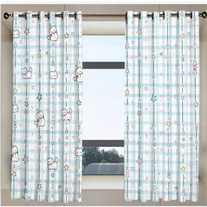 پرده پانچی جنس مخمل شانل طرح بچه گانه کد 153 (قیمت قواره کامل)