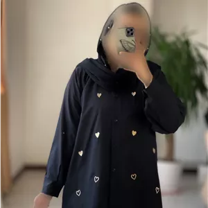 مانتو قوارهدار قلب با گلدوزی قلبی – مشکی، فریسایز، ویسکوز نخ