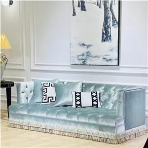 مبل راحتی سه نفره با روکش پارچه و پایه چوب راش مدل ناتوزی ایفا به همراه 2 کوسن