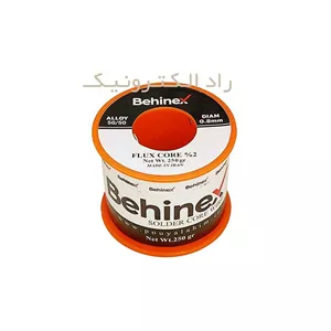 قلع سیم لحیم بهینکس 250 گرمی 0.8 میلی متر درصد ترکیب قلع سرب 50 50
