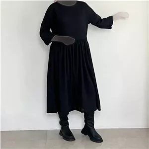 پیراهن زنانه لینن دامن چین کد 1069 خنک و نخی مناسب بهار و تابستان سایز 38 تا 46