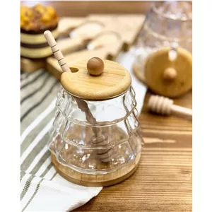 عسل خوری پیرکس درب بامبو و زیره بامبو وارداتی مدل کاج