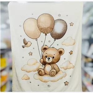 پتو گلبافت دو لایه مخمل خارجی نوزاد