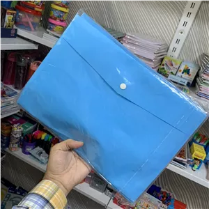 پوشه دکمه دار پارسی کار آبی A4