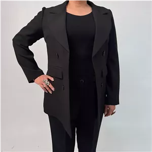 کت زنانه یقه بلیزر ( سایز 38-50 ) کد 1151