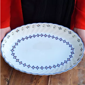 کاسه بیضی کارمن سرامیک مینا کاری شده