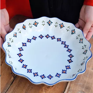 کاسه سرامیک مینا کاری شده طرح حوضچه