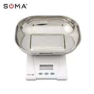 ترازو اشپزخانه تخت کاسه دار Camry کمری(5056) مشکی طوسی سفید