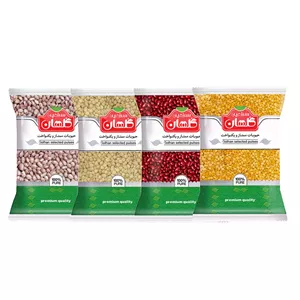 لپه عدس لوبیا قرمز لوبیا چیتی سرزمین گلهان - 800 گرم بسته 4 عددی