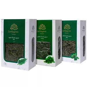 جعفری و شوید و نعنا خشک زرنگاران - 100 گرم بسته 3 عددی