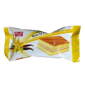 کیک دو لایه با کرم وانیلی آلبینا شیرین عسل - 30 گرم بسته 36 عددی