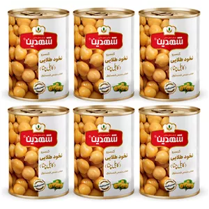کنسرو نخود طلایی کابلی چنا شهدین - 370 گرم بسته 6 عددی