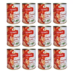 کنسرو لوبیا چیتی با قارچ شهدین - 370 گرم بسته 12