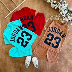 ست تیشرت شلوارک پسرانه Jordan 23 نخی اعلا