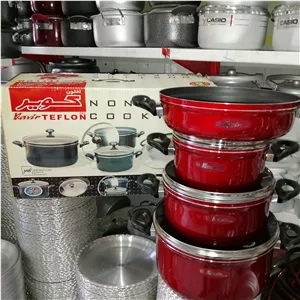 قابلمه تفلون 7 پارچه کویر (سرویس پخت و پز نچسب)
