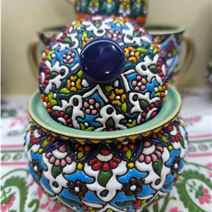 قندان میناکاری هنر اصیل ایرانی.قندان میناکاری. 