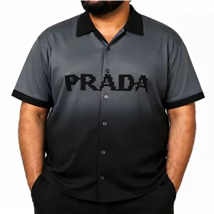 پیراهن چاپی کنفی تمام نخ Prada سایز بزرگ