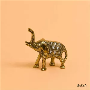 مجسمه برنج و صدف طرح فیل سایز 1