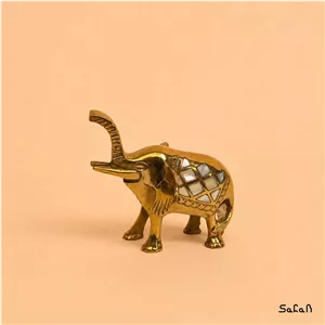 مجسمه برنج و صدف طرح فیل سایز 2