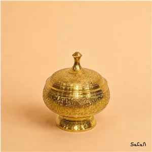 شکلات خوری برنجی قلم زنی طرح چونیا 