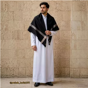 چفیه کشمیری مشکی درجه یک 