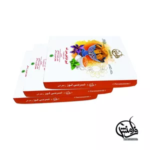 شیرینی لوز رژیمی نارگیلی بدون قند زعفرانی سه بسته ی 180گرمی 