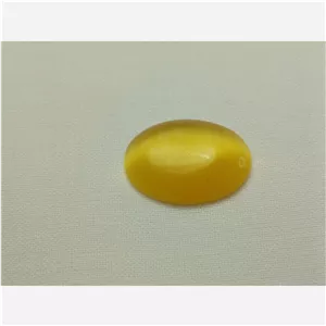 نگین چشم گربه بیضی زرد بسیار جذاب