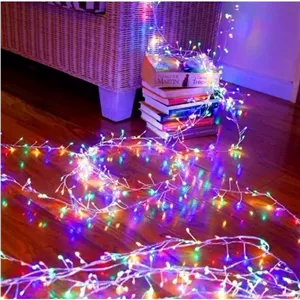 ریسه ده متری سوزنی rgb برقی، کنترلی و ریموت دار، هفت رنگ