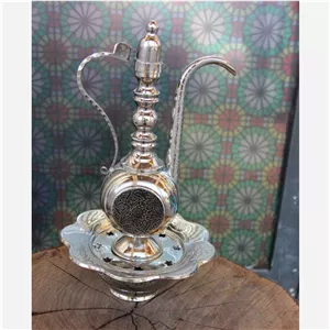 آفتابه لگن مسی کروم چین دار