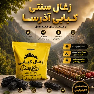 زغال کبابی سنتی آذرسا بسته 60 کیلوگرم(30 بسته 2 کیلوگرمی)