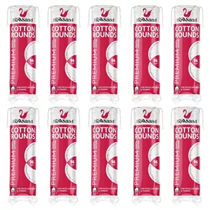 پد پاک کننده آرایش صورت نیوساد مدل Cotton-Rounds ده بسته 96 عددی