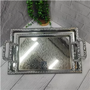سینی پذیرایی جفتی نقره ای (وینکس)