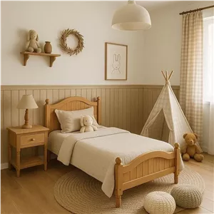 تخت چوبی کلاسیک تک نفره جوان 