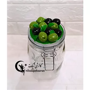 بانکه جهیزیه شیشه ای زیتون