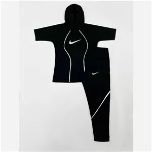 ست ورزشی تیشرت و لگ NIKE کلاه دار زنانه 